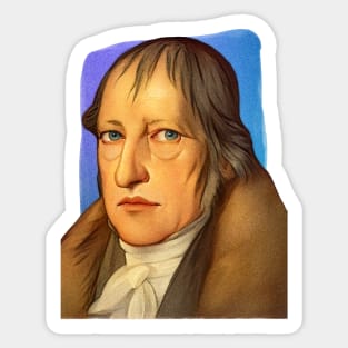 German Philosopher Georg Wilhelm Friedrich Hegel illustration Sticker